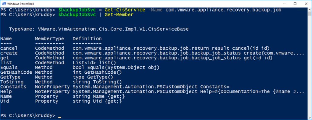 File-Based Backup Example - Working with the CIS Service