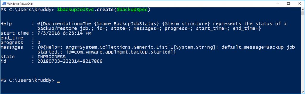 File-Based Backup Example: Creating Backup Job