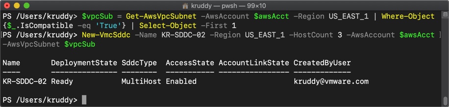 Example: New SDDC - 3 Hosts