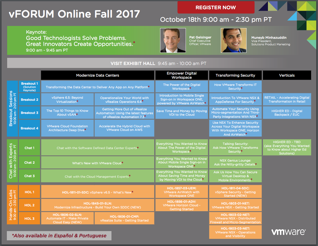 Agenda-vForumOnlieFall2017