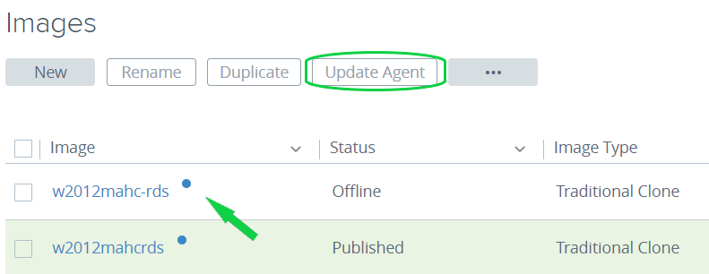 Upgrades with Horizon Cloud Service on Microsoft Azure - Agent Upgrade dot and Button Easy
