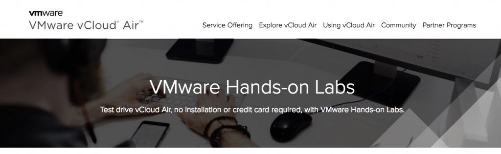 New Link for VMware vCloud Air Hands-on Labs