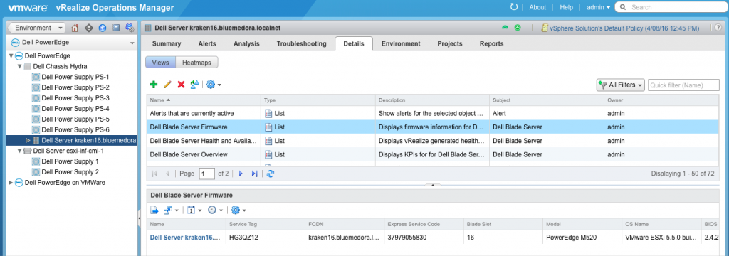 vROps dell poweredge views