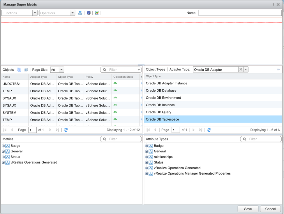 How to create a percentage super metric in vRealize Operations