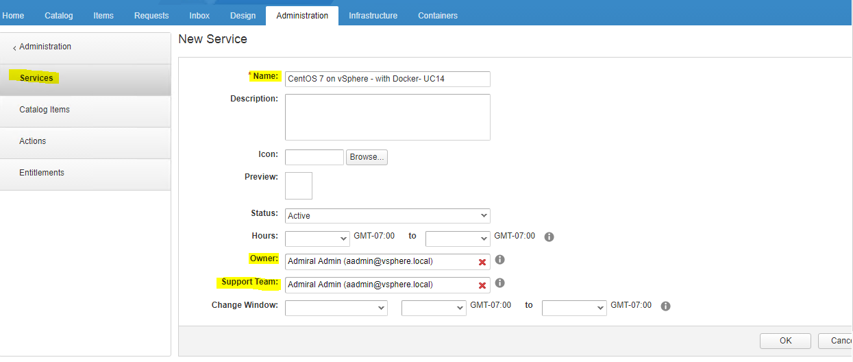 docker host vrealize automation