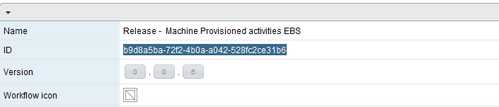 Release - Machine Provisioned EBS vRO workflow GUID