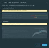 Cluster Time Remaining Settings