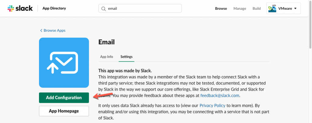 Slack Add Configuration