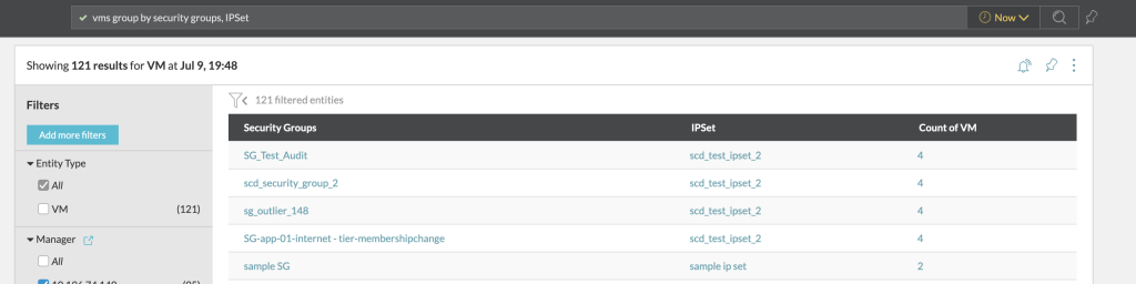 Group by IPset and Security Group