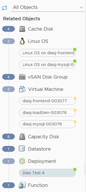 vRealize Operations can monitor OS and application services on virtual machines.