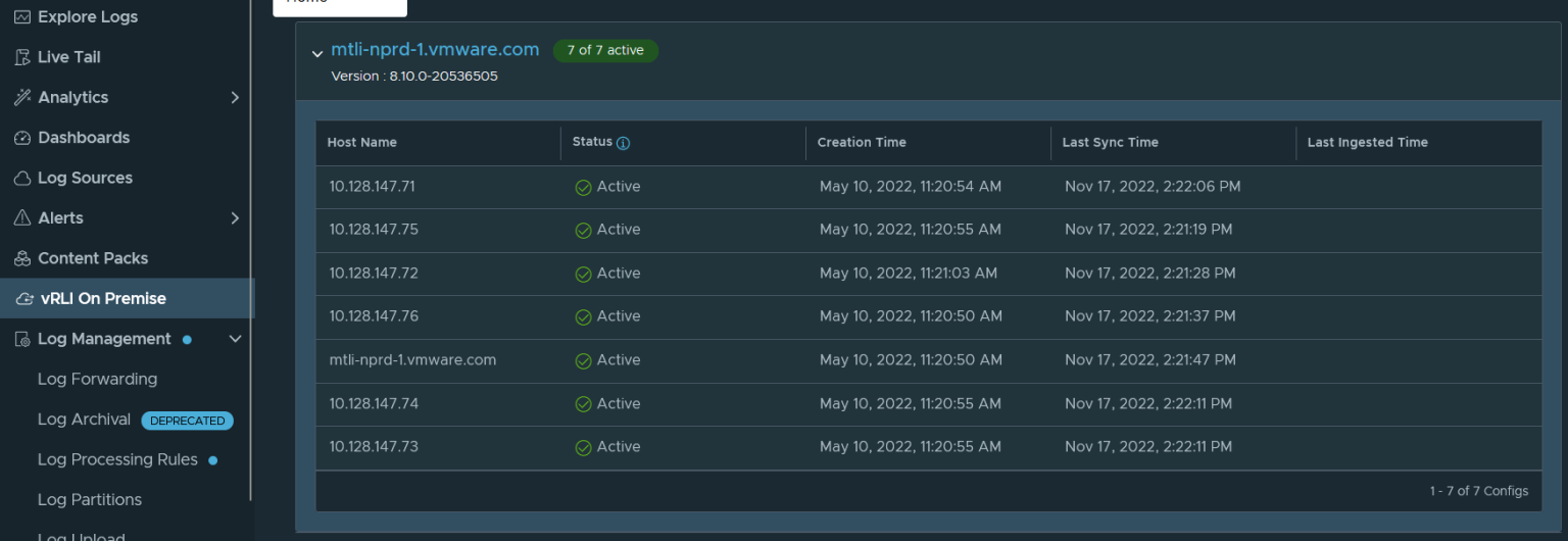 Whats New In VMware Aria Operations For Logs November 2022 Release