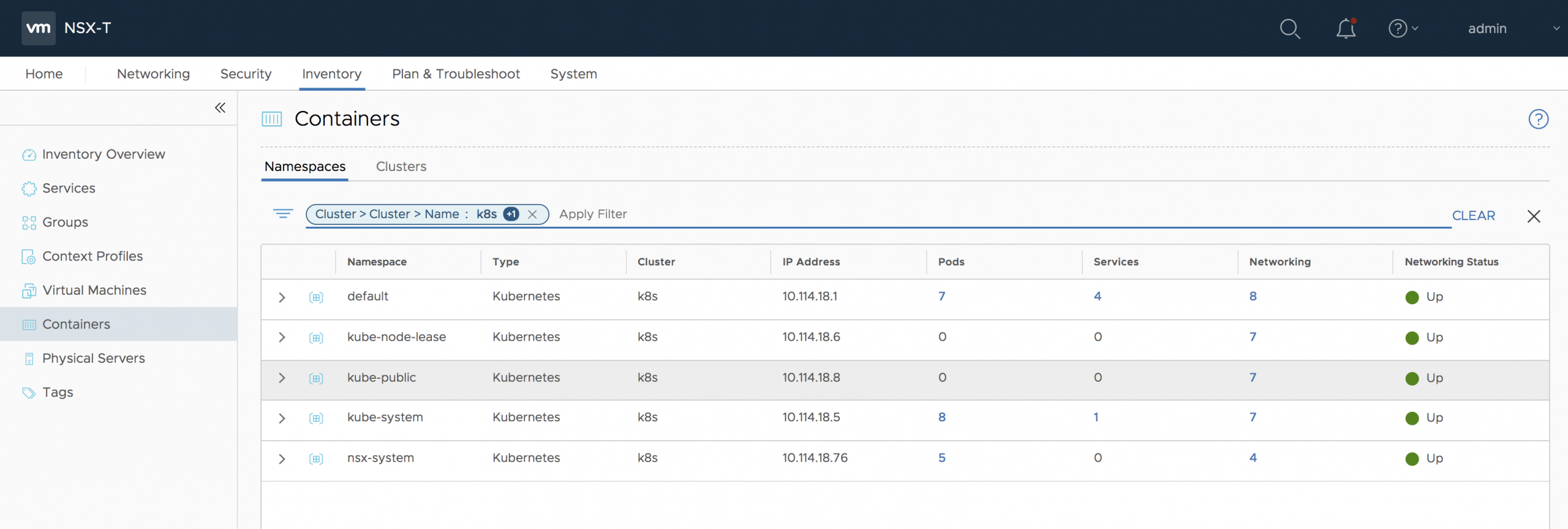 VMware NSX Container Plugin