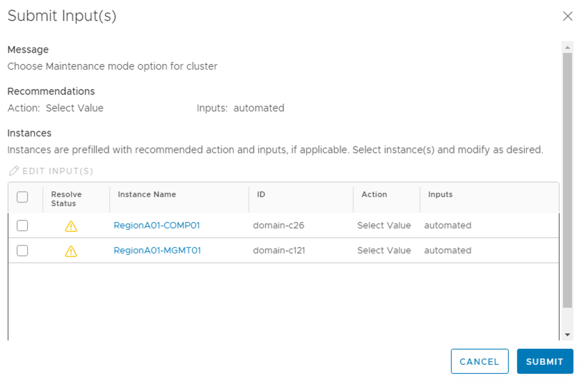 Choose Maintenance Mode on a Per-cluster Basis