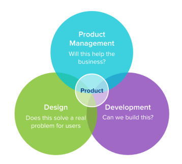 Venn Diagram showing three main roles on a balanced team