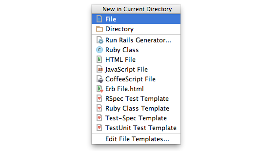 new in current directory dialog