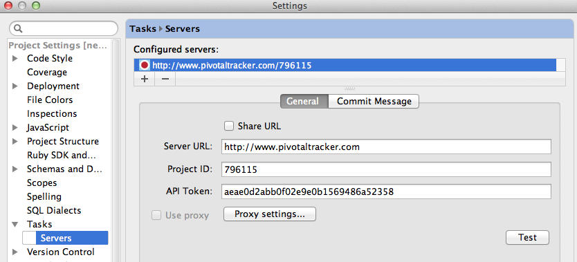 pivotal tracker settings