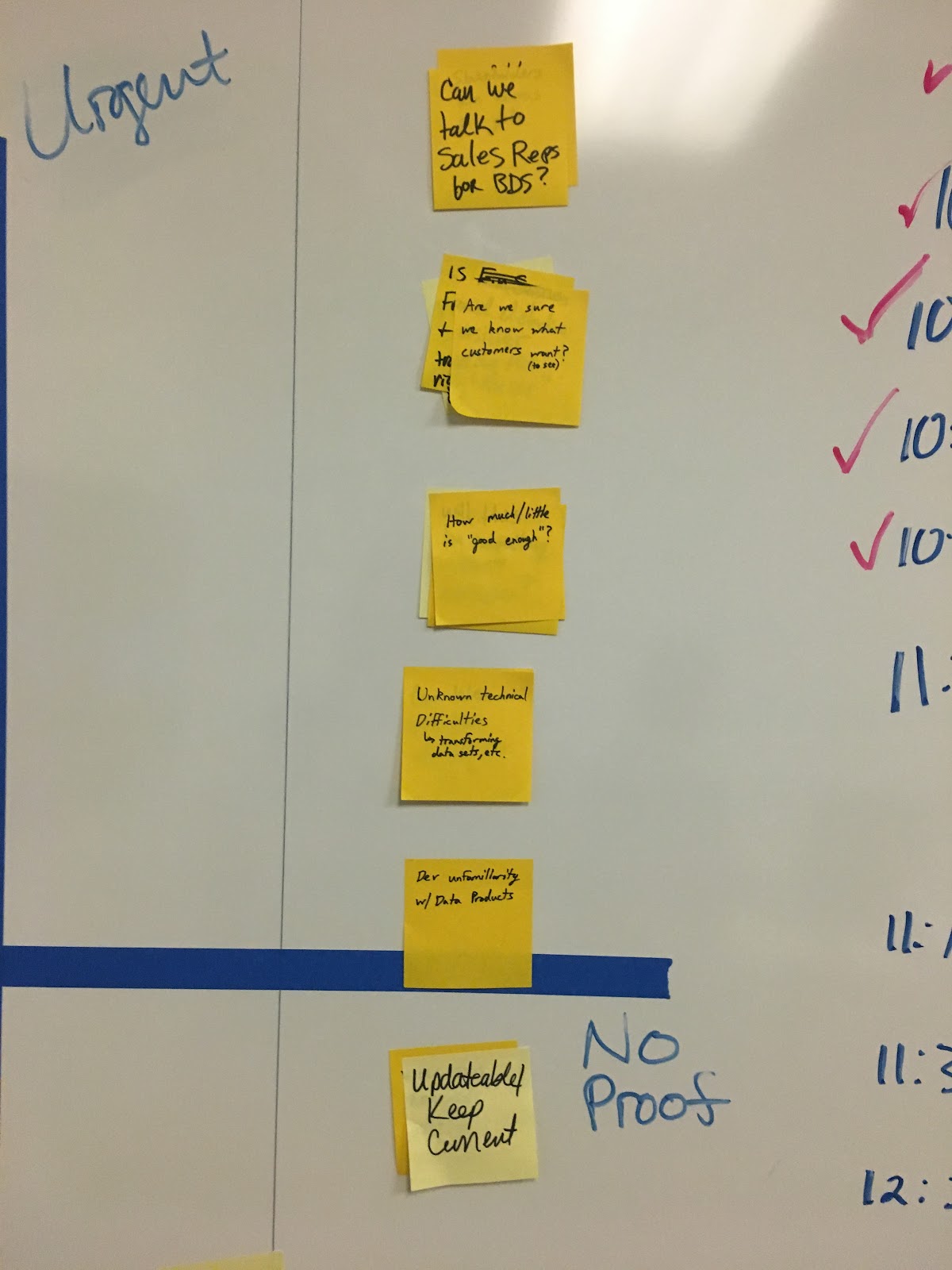 Stack Ranking using Sticky Notes