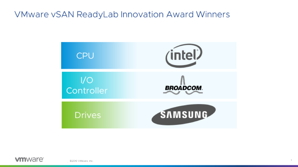 VMware vSAN ReadyLab Innovation Award WInners