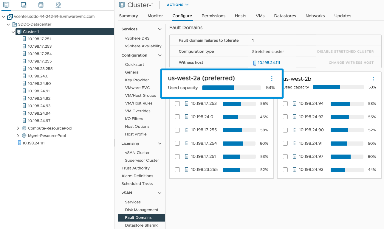 Storage Policies, AZ Locality, vSAN, VMware Cloud on AWS