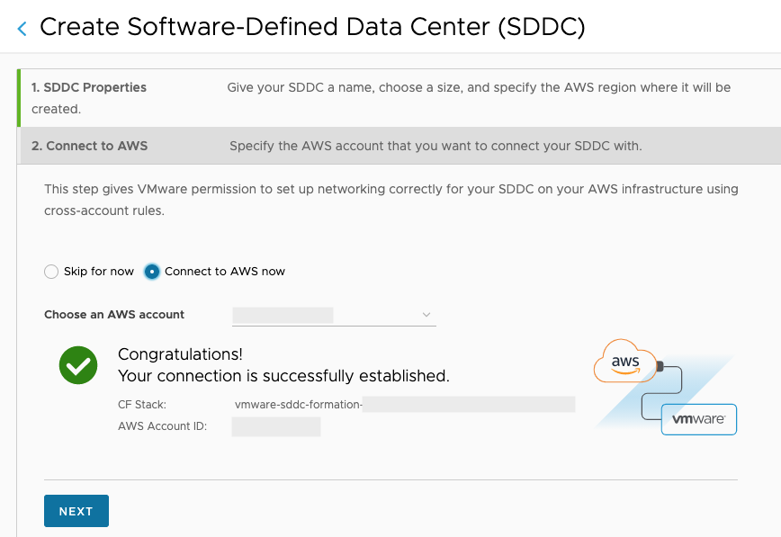 Connecting AWS account, SDDC creation, VMware Cloud Disaster Recovery, DR