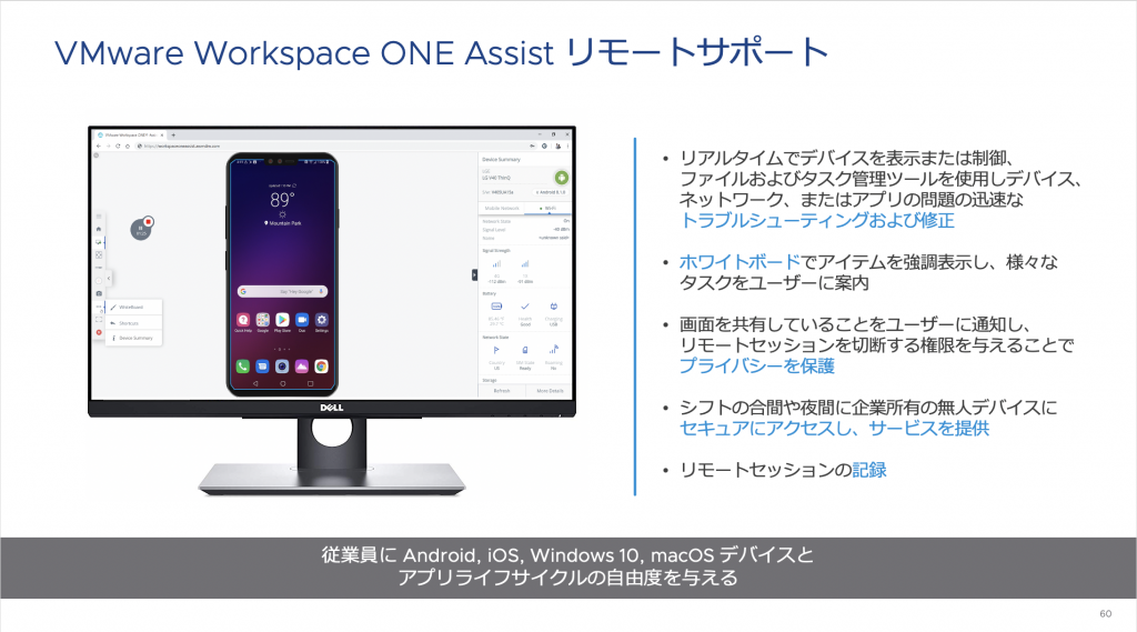 VMware Workspace ONE Assist リモートサポート