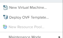Host Action -> Deploy OVF Template