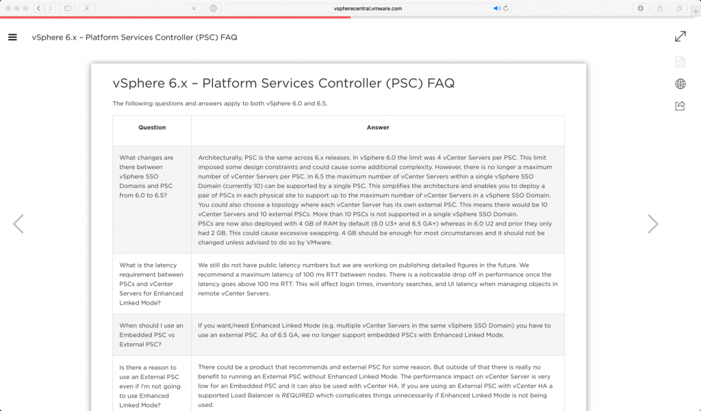 Platform Services Controller FAQ