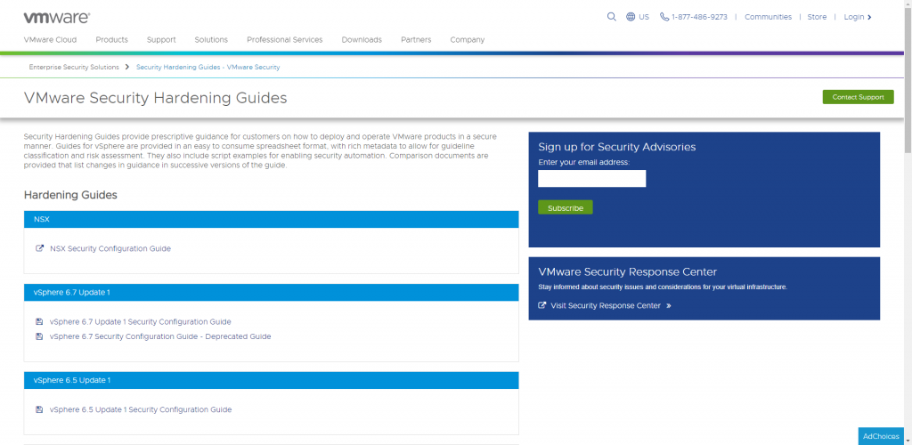 VMware vSphere Security Configuration Guides