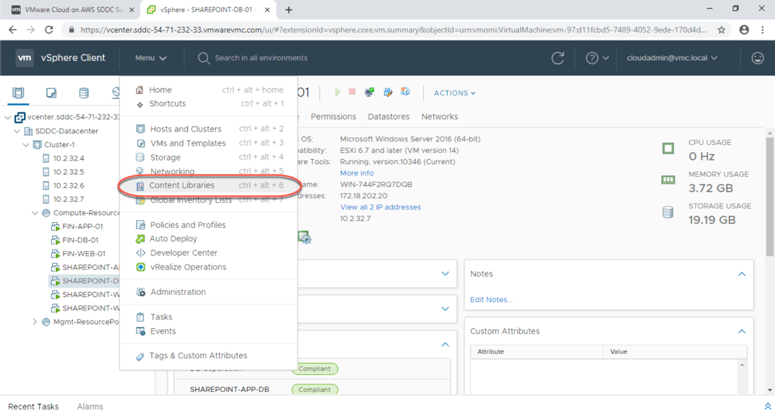 VMware Cloud on AWS - Your Management Toolset - Content Library