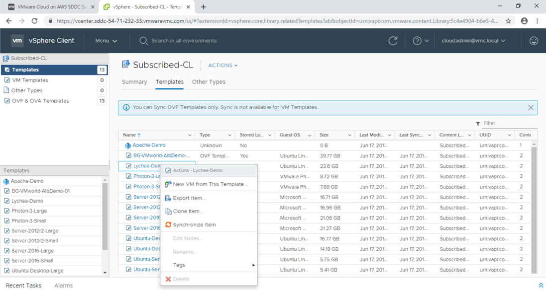 VMware Cloud on AWS - Your Management Toolset - Deploy VM From Template