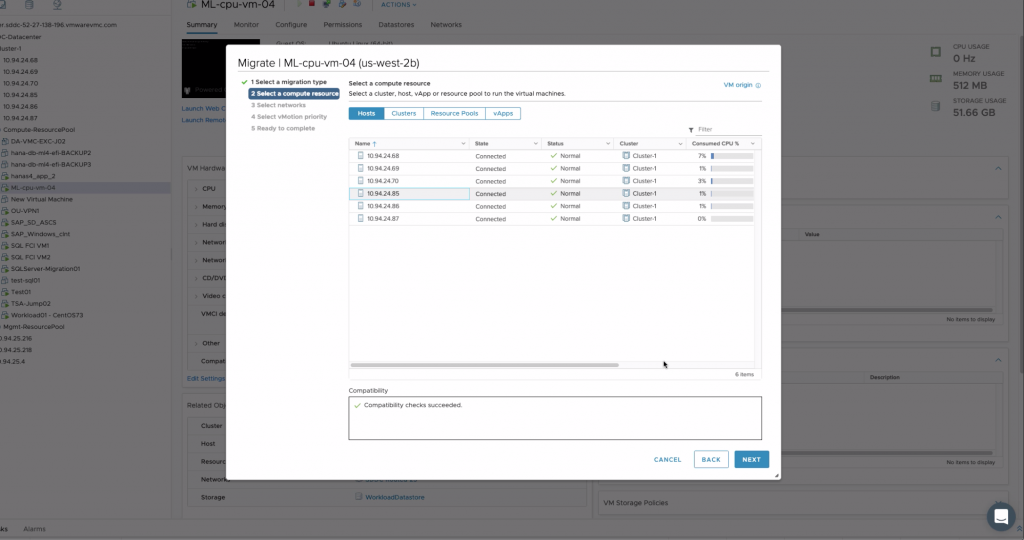 Machine Learning With H2o On Vmware Cloud On Aws Moving A Live Training Experiment Between Servers Virtualize Applications