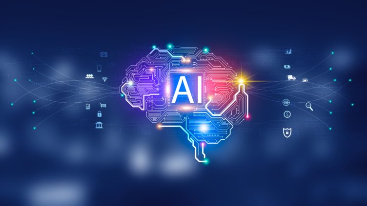 Internet technology and people's networks use AI to help with work, AI Learning or artificial intelligence in business and modern technology, AI technology in everyday life.