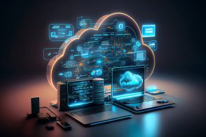 Desktops with Cloud Background