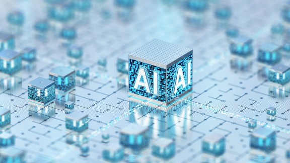 AI concept. 3D render