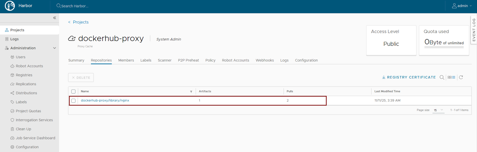 Using Harbor as a Proxy Cache for Cloud-Based Registries