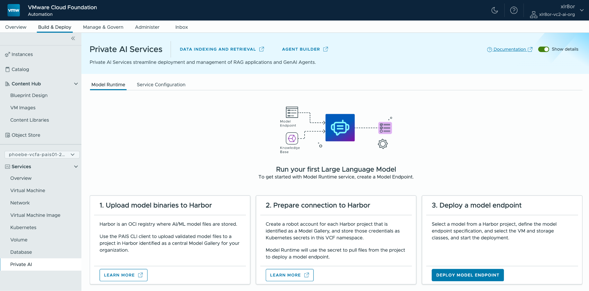 Deploy VCF Private AI Services in Minimal VMware Cloud Foundation ...