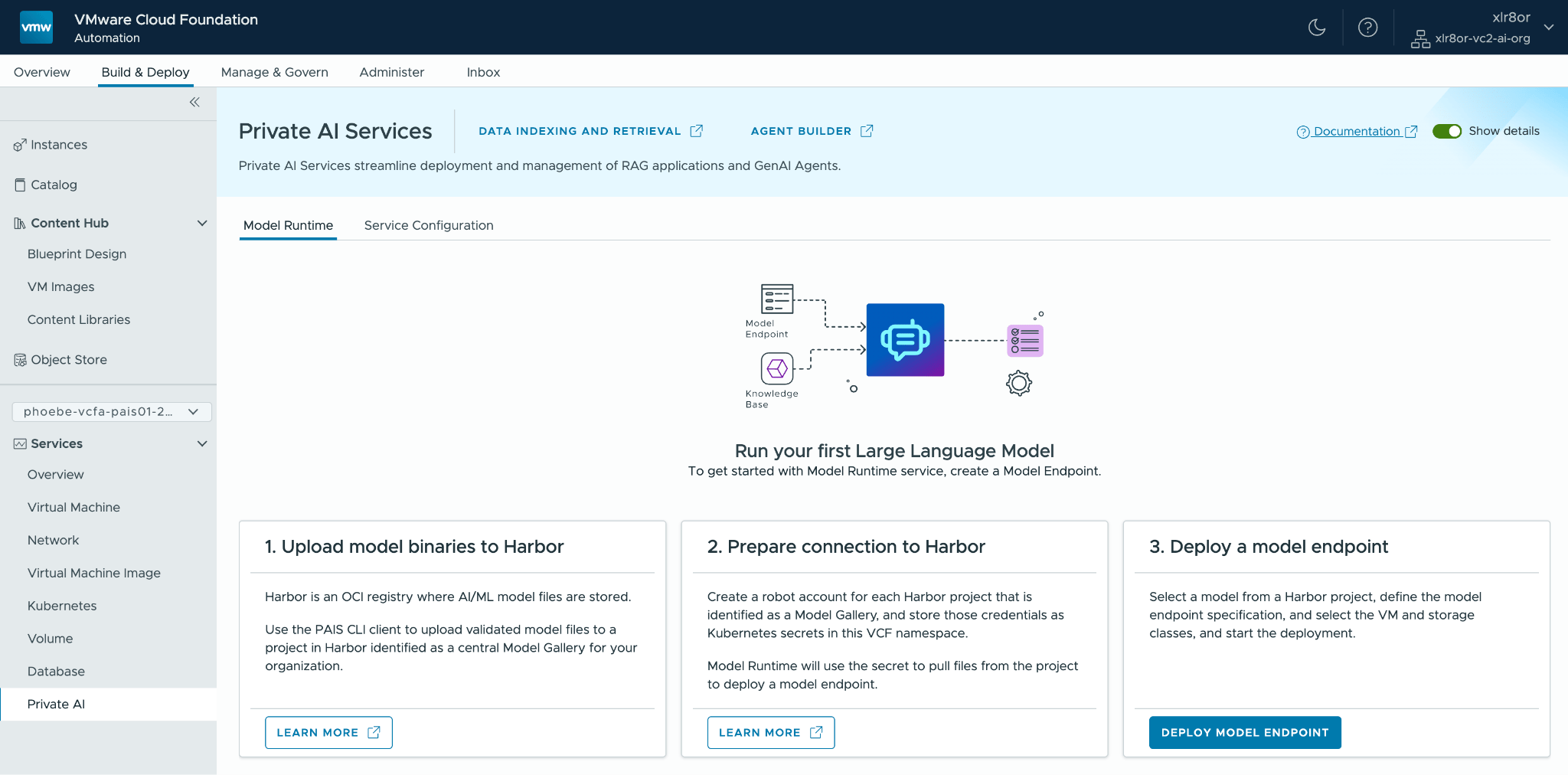Deploy VCF Private AI Services in Minimal VMware Cloud Foundation ...