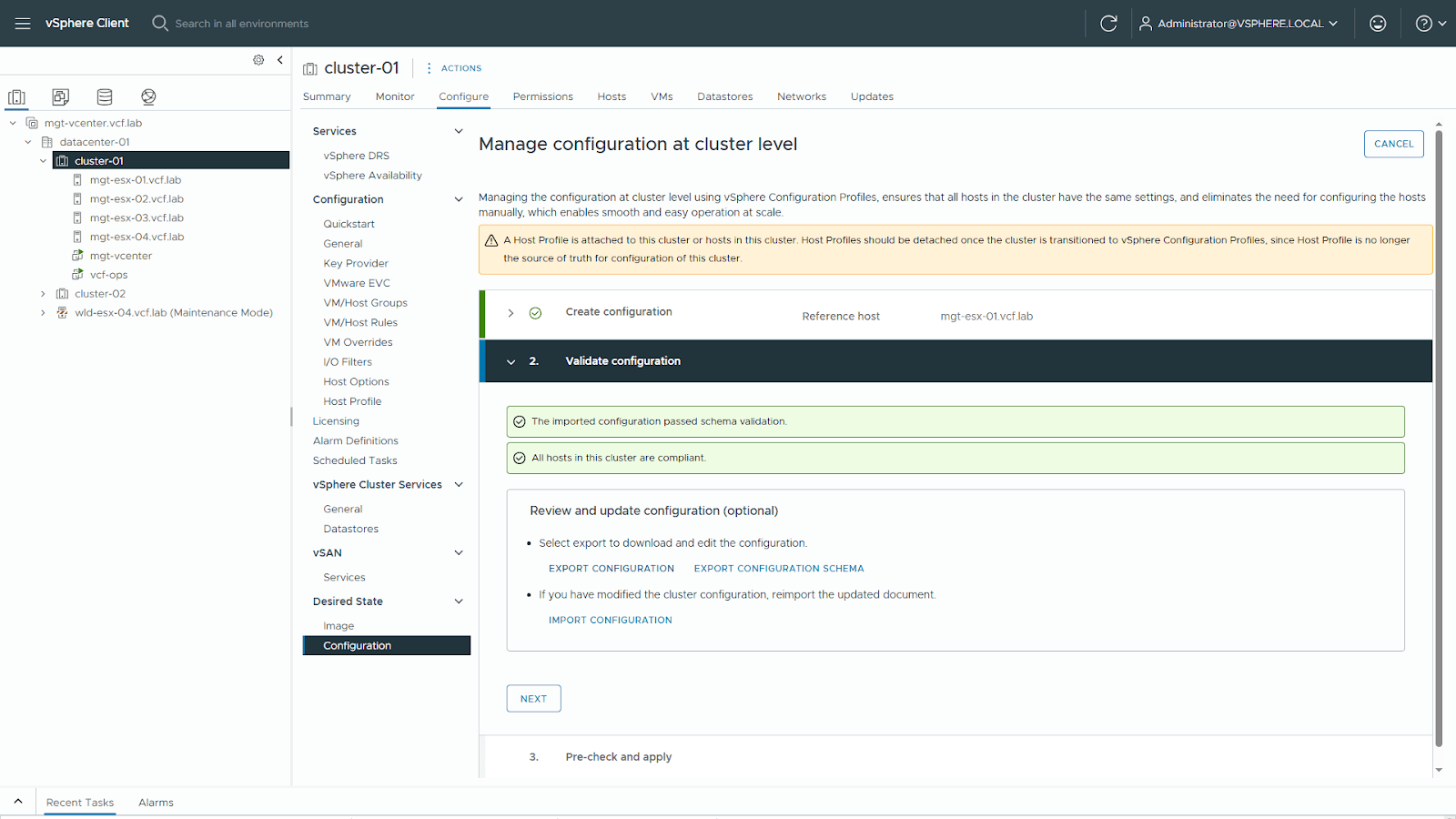 Configuration Parameters Vmware Transitioning to VMware vSphere Configuration Profiles from Host ...