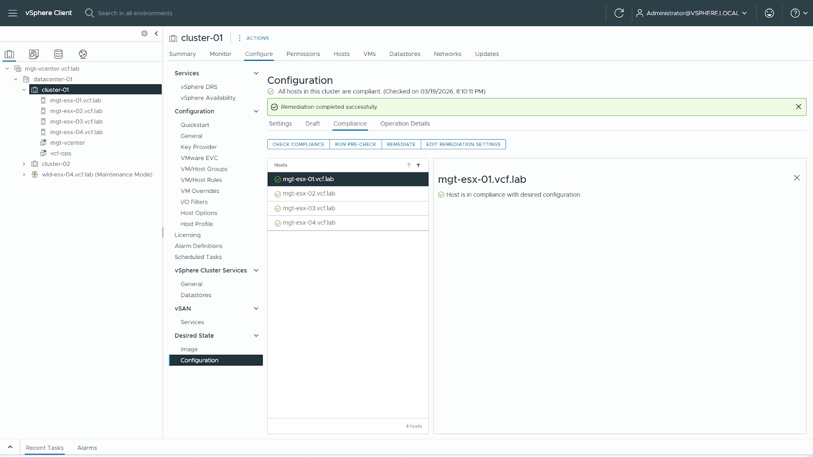 Vmware Configuration Screen Transitioning to VMware vSphere Configuration Profiles from Host ...