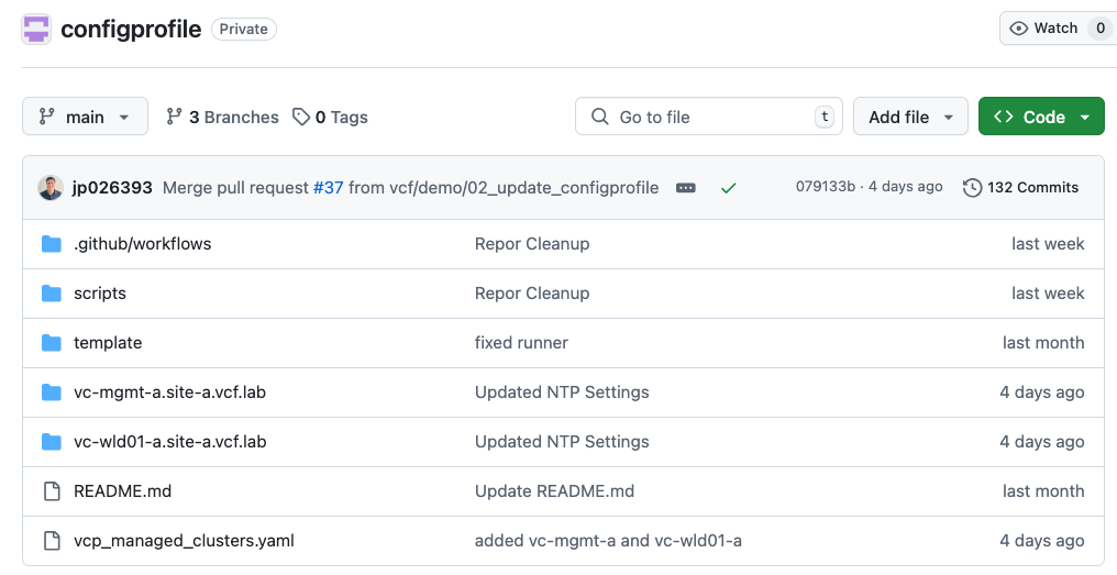 Applying vSphere Configuration Profile using GitOps