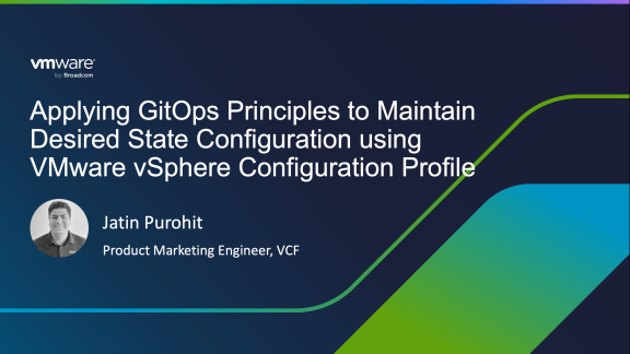 Applying GitOps Principle to manage vSphere configuration profiles