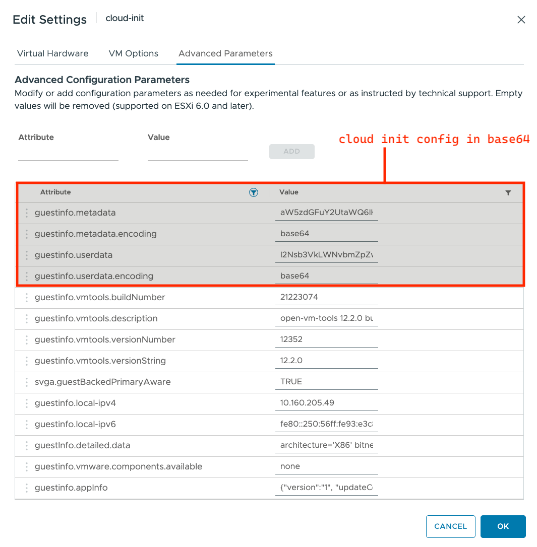 How to create VMware Virtual Machine using cloud-init?