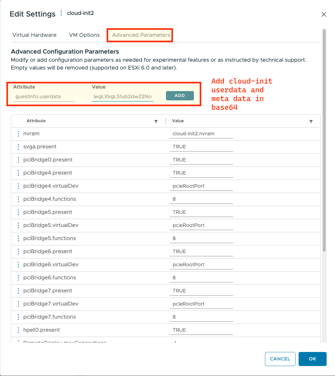 Configuration Parameters Vmware How to create VMware Virtual Machine using cloud-init?