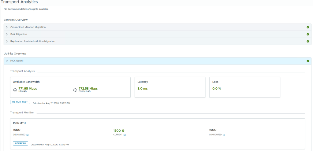 Transport Analytics Results