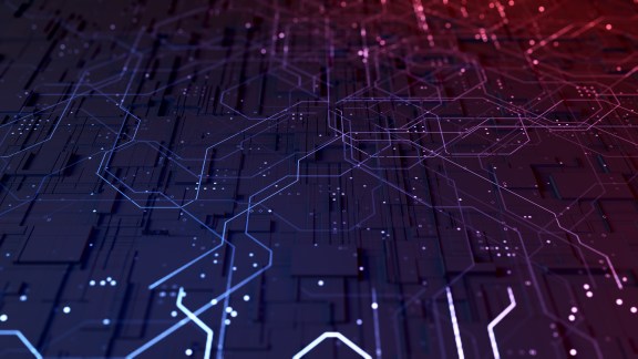 Digital concept illustrate of modern technology and innovative processes, networking and big data.3d rendering