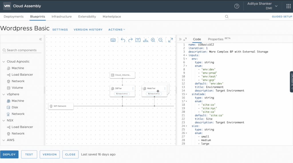 Cloud Assembly Blueprints