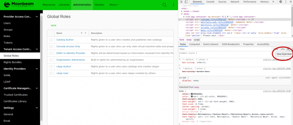 Viewing styles in Developer Tools for custom theme (Chrome)