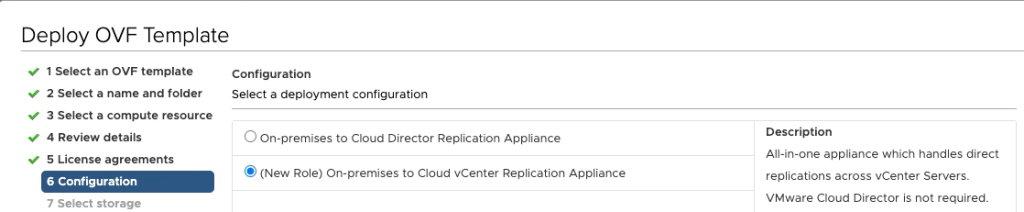 On-premises to Cloud vCenter Replication Appliance Deployment