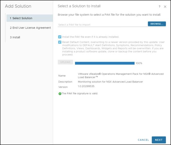 vRealize Operations Management Pack for NSX Advanced Load Balancer