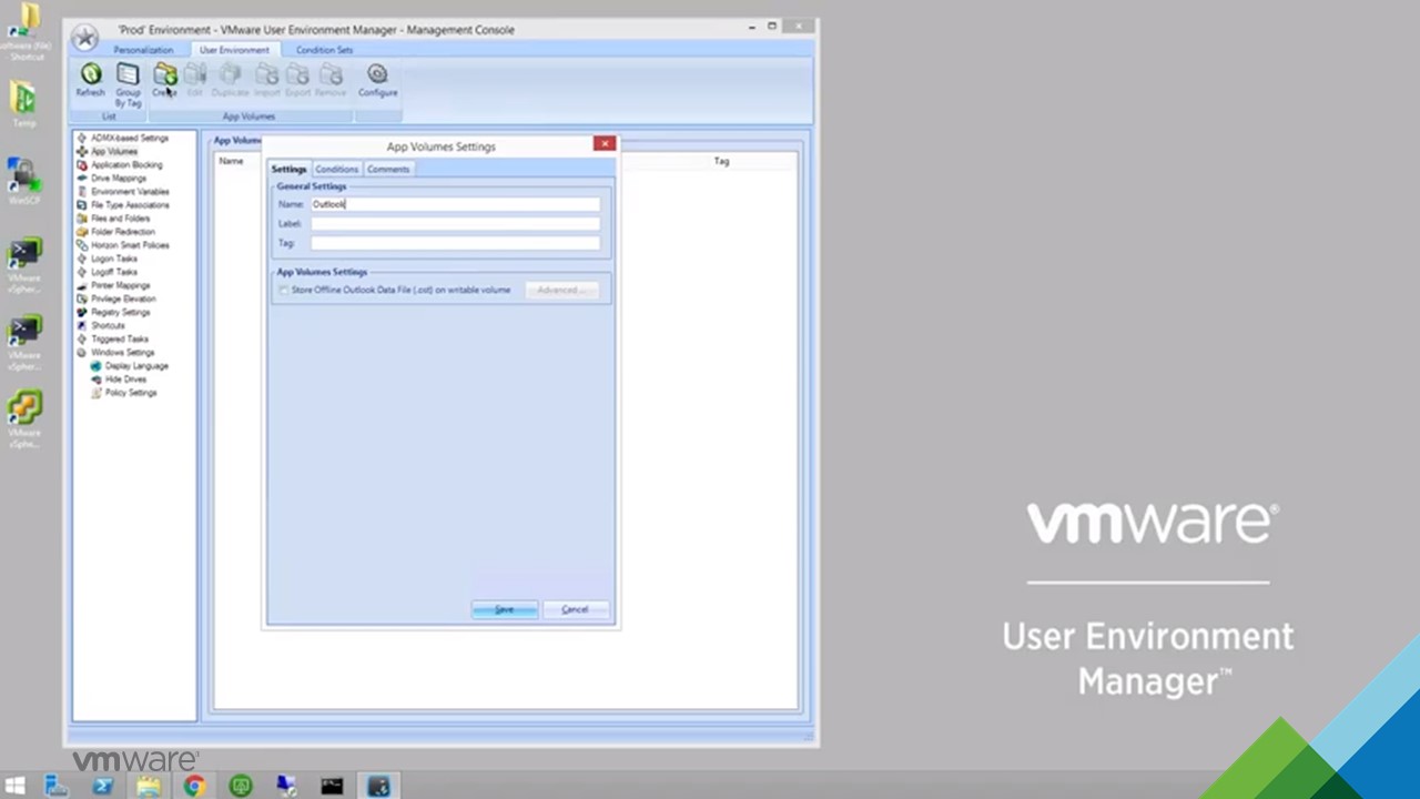 Пользователи vmware. Dynamic environment Manager Standard.